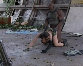 Metal Gear Solid 5 - Quiet Fucked in the Ass by Enemy Soldier - 3D Anal Animation