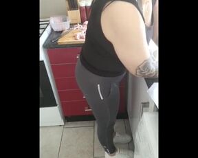 Gorgeous step mom fucked ionately in the kitchen
